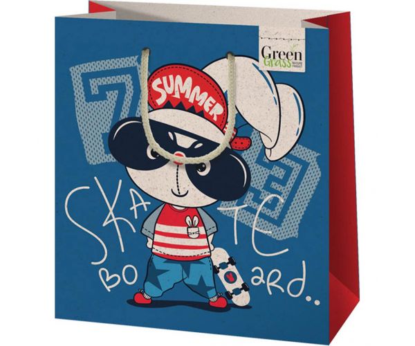 Green Grass skateboard kuni s uzorkom zečeva, srednje veličine poklon torba 18x10x23cm