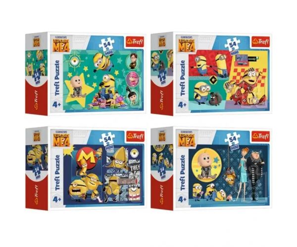 Gru 4: Vicces minyonok 54db-os mini puzzle több változatban - Trefl