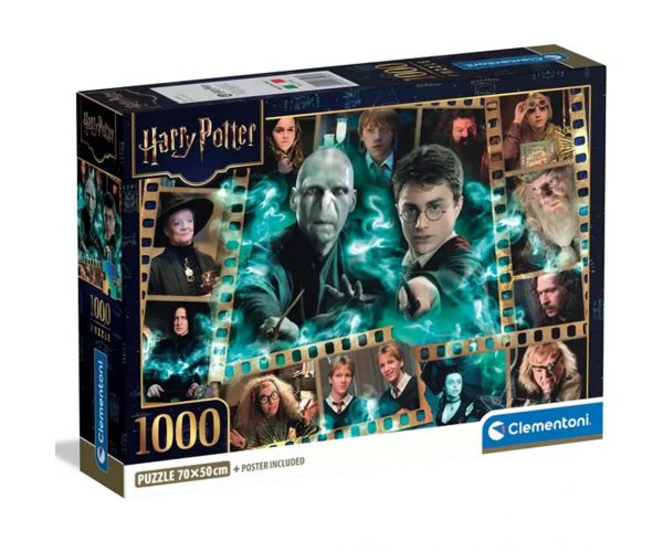 Harry Potter - A varázsvilág sorsa 1000 db-os puzzle poszterrel - Clementoni