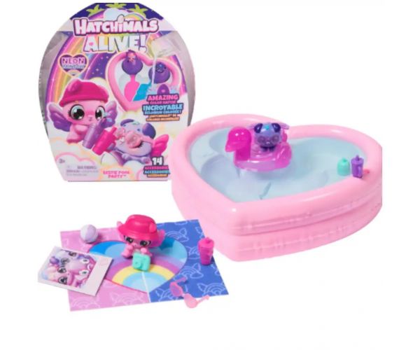 Hatchimals Alive!: Neon Szivárvány Medence party játékszett- Spin Master