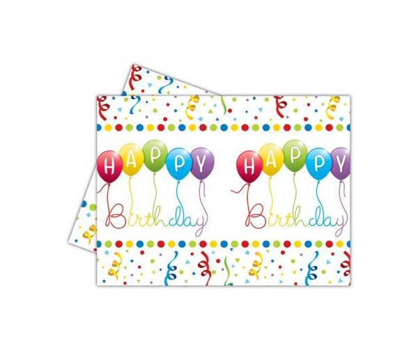 Happy Birthday plastični stolnjak 120x180cm - Procos