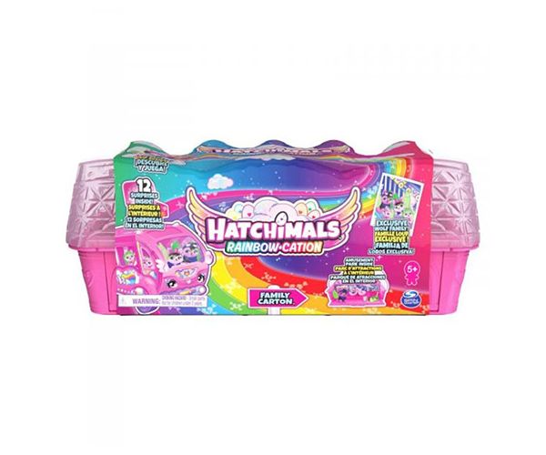 Hatchimals Rainbow Cation Family Carton Vukov obiteljski paket - Spin Master
