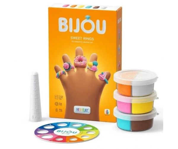 Hey Clay: Bijou édes gyűrűk kreatív levegőre száradó gyurma szett
