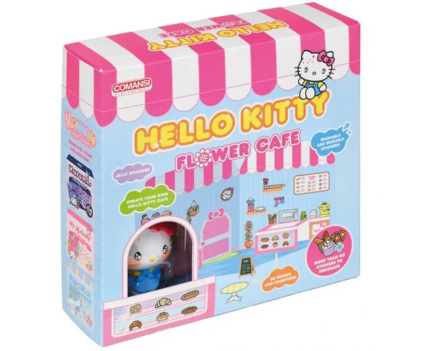 Hello Kitty Flower Café figura matricázható házzal - Comansi