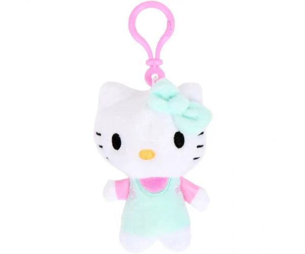 Hello Kitty plüss táskaklipp, 12 cm - mentazöld
