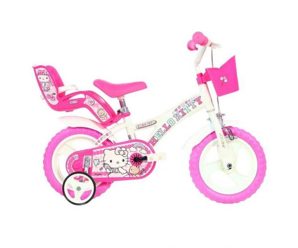 Hello Kitty rózsaszín-fehér bicikli 12-es méretben - Dino Bikes kerékpár