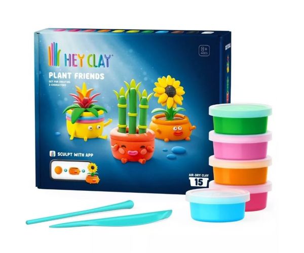 Hey Clay: Növénybarátok kreatív gyurmaszett – 15 db-os szett