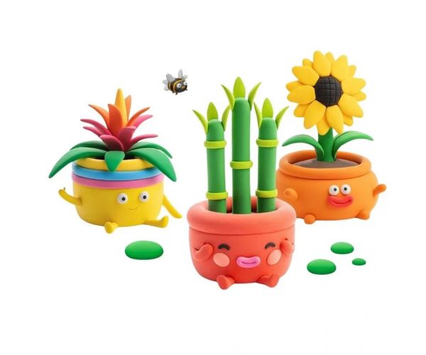Hey Clay: Kreativni set plastelina za ljubitelje biljaka – set od 15 komada