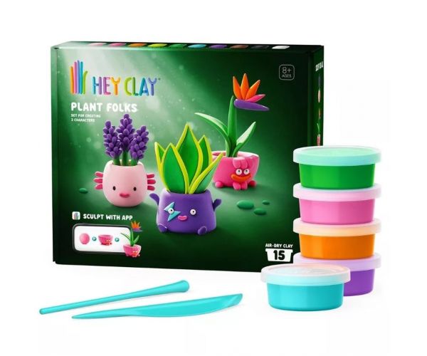 Hey Clay: Plant Folks növényfigurás gyurmaszett – 15 db-os szett