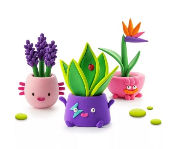 Hey Clay: Plant Folks set za modeliranje s figuricama biljaka – set od 15 dijelova