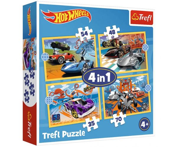 Hot Wheels 4 az 1-ben puzzle - Trefl