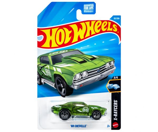Hot Wheels: '69 Chevelle zöld kisautó 1/64 - Mattel