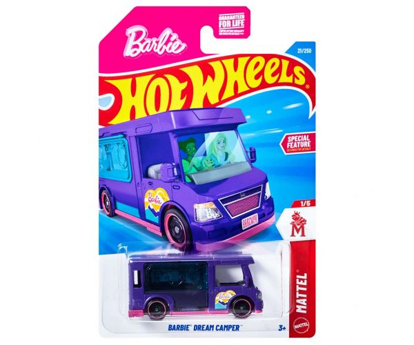 Hot Wheels: Barbie Dream Camper lila kisautó 1/64 - Mattel