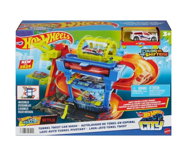 Hot Wheels City: Autómosó színváltós kisautóval - Mattel