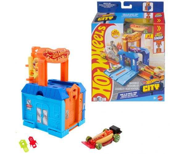 Hot Wheels: City Dine & Go autós étterem alap pályaszett – Mattel