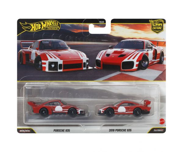 Hot Wheels: Deluxe Porsche 935 és 2018 Porsche 935 kisautó 2 db-os csomag 1/64 - Mattel