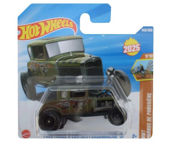 Hot Wheels: Ford Model A Custom zöld kisautó 1/64 - Mattel