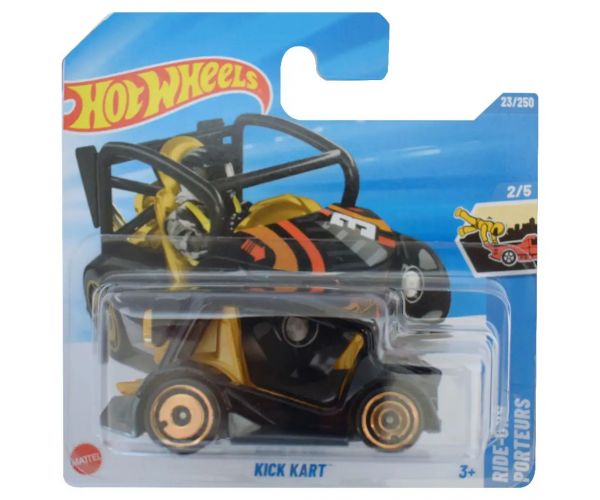 Hot Wheels: Kick Kart fekete kisautó 1/64 - Mattel