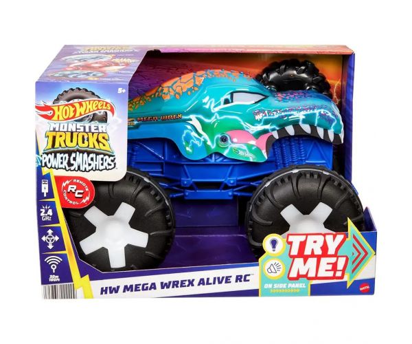 Hot Wheels Monster Trucks: Távirányítós interaktív Mega Wrex monster kisautó - Mattel