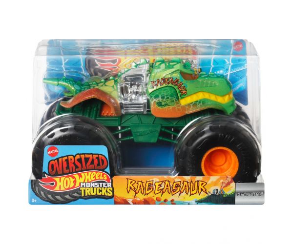 Hot Wheels Monster Trucks: Rageasaur monster autó 1/24 – Mattel