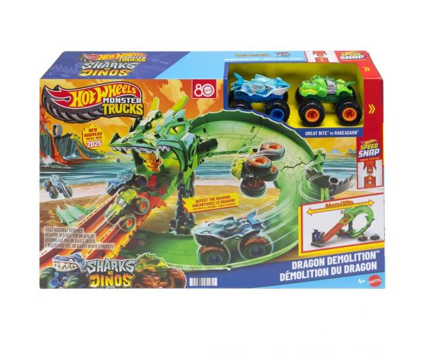 Hot Wheels Monster Trucks: Sárkányfutam pályaszett - Mattel