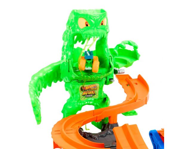 Hot Wheels Monster Trucks Slime-čudovište Kaos komplet staze - Mattel
