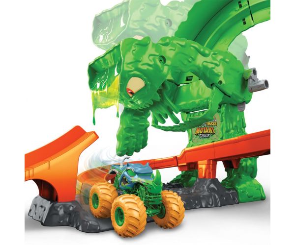 Hot Wheels Monster Trucks Slime-čudovište Kaos komplet staze - Mattel