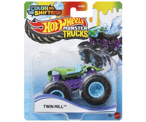 Hot Wheels Monster Trucks: Twin Mill színváltós autó 1/64 - Mattel