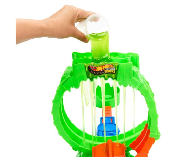 Hot Wheels Monster Trucks komplet staze Slajm-petlja – Mattel