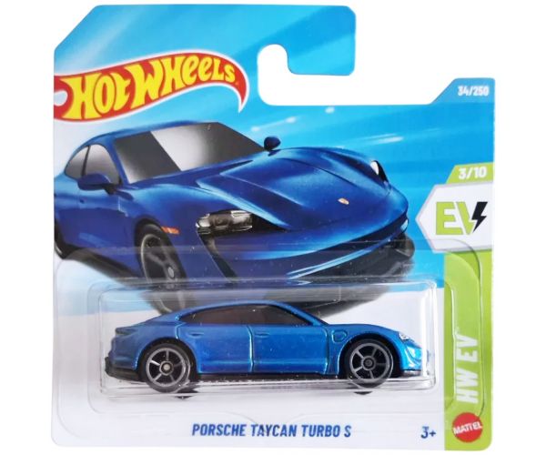 Hot Wheels: Porsche Taycon Turbo S kék kisautó 1/64 - Mattel