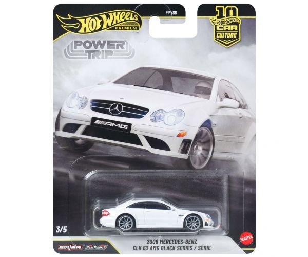 Hot Wheels Premium: Cool-túra 2008 Mercedes-Benz CLK 63 AMG Black Series kisautó 1/64 - Mattel