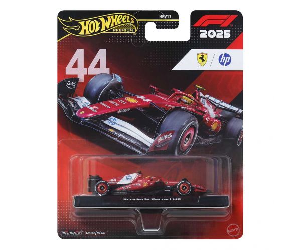 Hot Wheels Premium: Lewis Hamilton Ferrari #44 Formula 1 kisautó 1/64 - Mattel