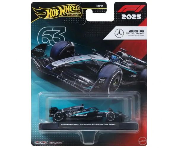 Hot Wheels Premium: Mercedes-AMG Petronas Formula 1 team No.:63 kisautó 1/64 - Mattel