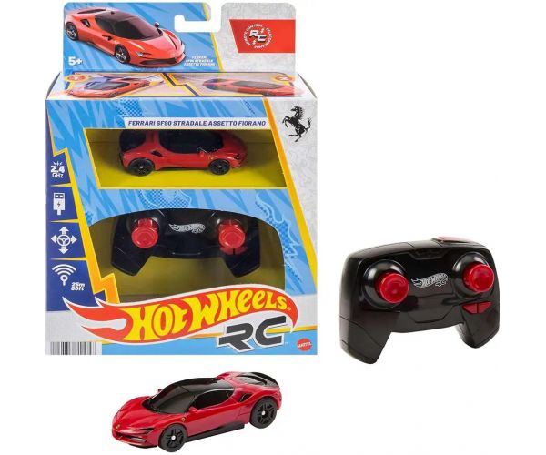 Hot Wheels: RC Ferrari távirányítós kisautó 1/64 - Mattel