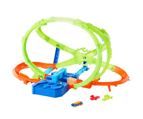 Hot Wheels Stunt Tracks Kavalkada zavoja — set staze za automobile - Mattel