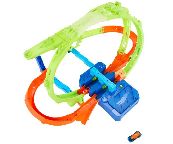 Hot Wheels Stunt Tracks Kavalkada zavoja — set staze za automobile - Mattel