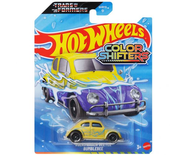 Hot Wheels: Transformers Volkswagen Beetle Bumblebee színváltós kisautó 1/64 - Mattel