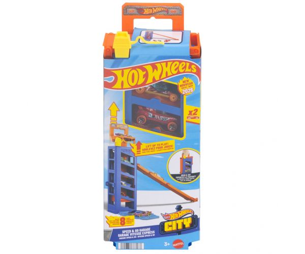 Hot Wheels: Turbó start garázs 2db kisautóval - Mattel
