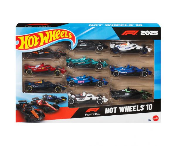 Hot Wheels Kisautók: F1 10 Darabos Szett - Mattel