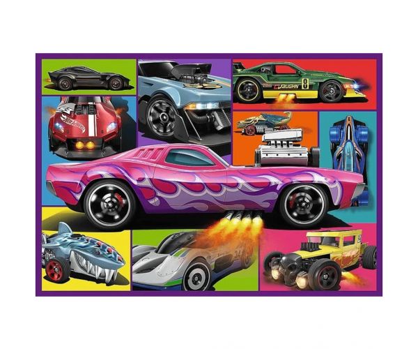 Hot Wheels trkaći automobili - set od 4 slagalice po 250 dijelova - Trefl