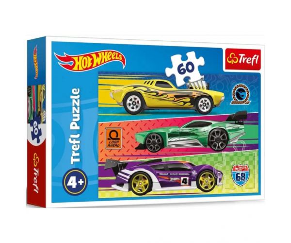 Hot Wheels verseny 60db-os puzzle - Trefl