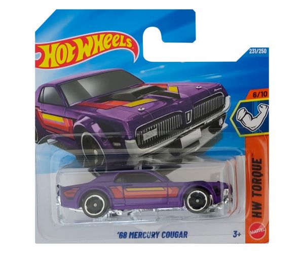 Hot Wheels: '68 Mercury Cougar lila kisautó 1/64 - Mattel