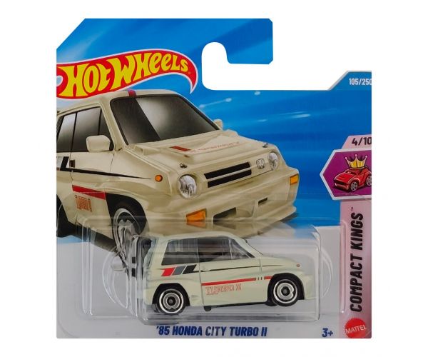 Hot Wheels: '85 Honda City Turbo II fehér kisautó 1/64 - Mattel