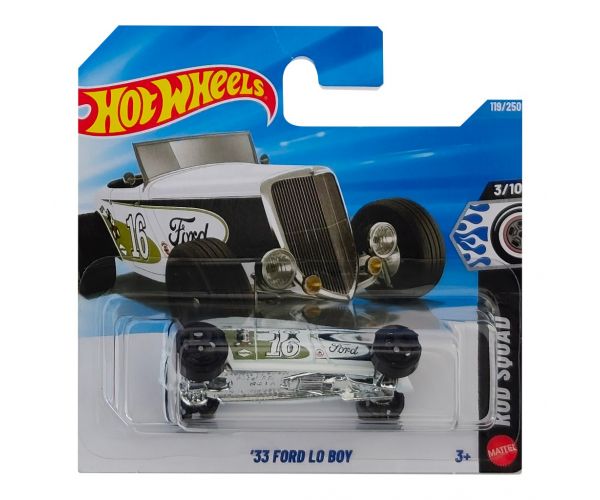 Hot Wheels: '33 Ford Lo Boy fehér kisautó 1/64 - Mattel
