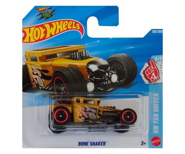 Hot Wheels: Bone Shaker sárga kisautó 1/64 - Mattel
