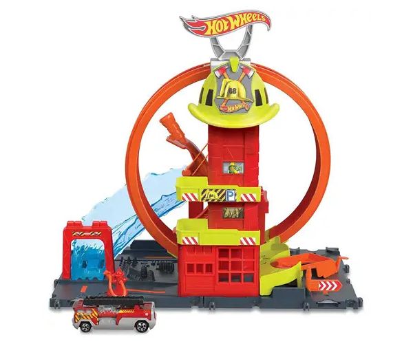 Hot Wheels City: Tűzoltóállomás játékszett - Mattel