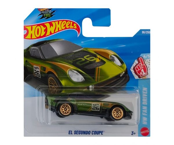 Hot Wheels: El Segundo Coupe zöld kisautó 1/64 - Mattel