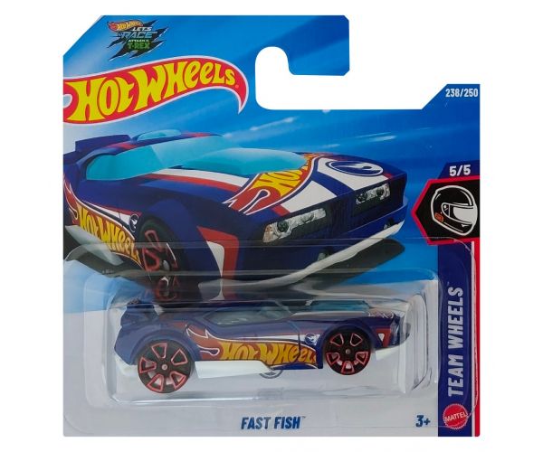 Hot Wheels: Fast Fish kék kisautó 1/64 - Mattel