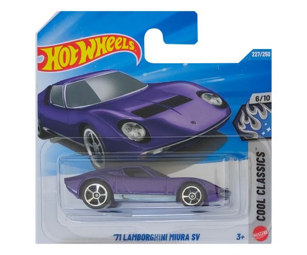 Hot Wheels: '71 Lamborghini Miura SV lila kisautó 1/64 - Mattel