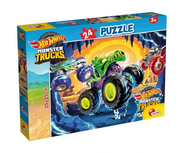 Hot Wheels Monster trucks 24db-os puzzle 35x25cm - Lisciani